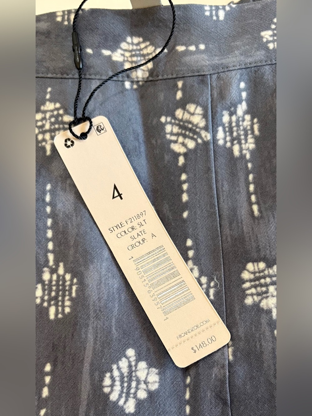 NIC+ZOE Slate Gray Patterned Chinos
